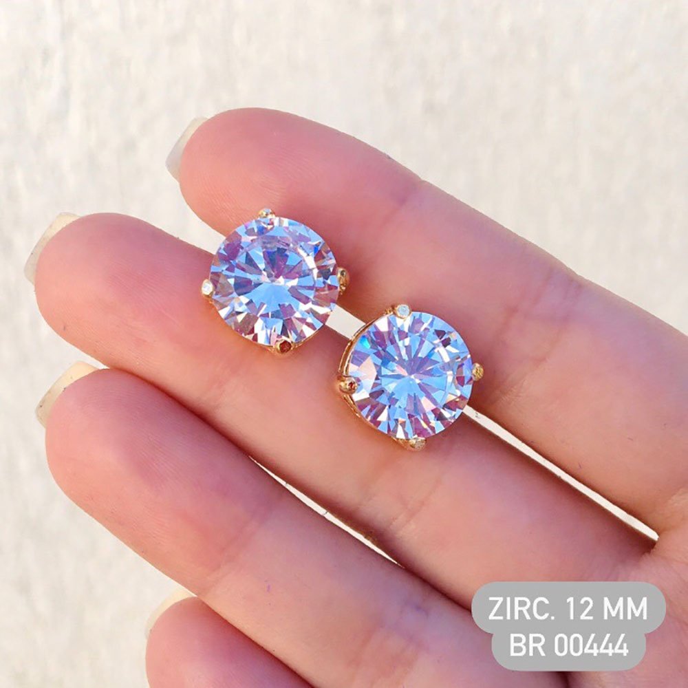 BRINCO PONTO DE LUZ ZIRCONIA 12 MM BX OS BRINCOS NAO ACOMPANHAM TARRAXAS