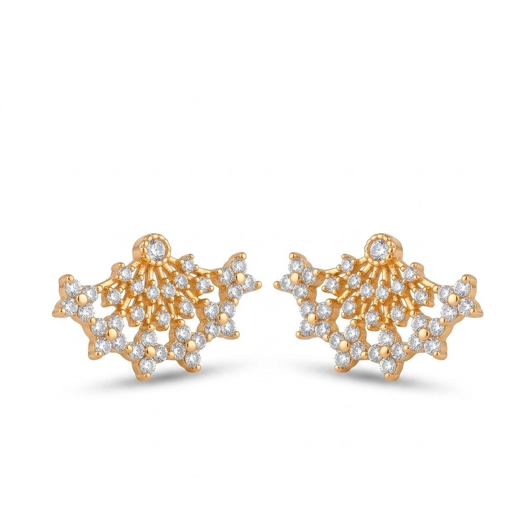 BRINCO NOIVA MAXI CRAVEJADO COM ZIRCONIAS 13 MM X 23 MM ALTA OS BRINCOS NAO ACOMPANHAM TARRAXAS